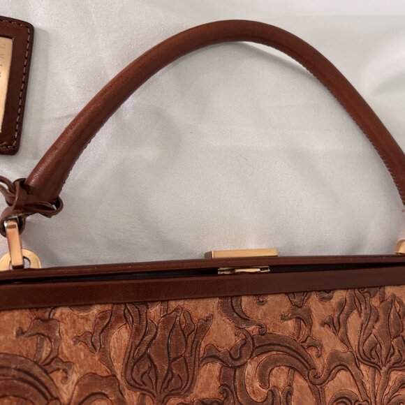 VINTAGE? El Portal Genuine Hand-Tooled Leather Handbag! - Picture 4 of 9